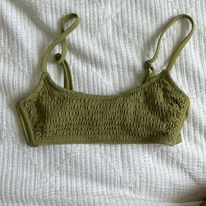 target bikini top green cinched